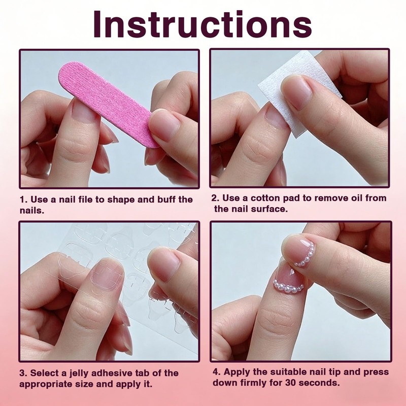 Flower Press on Nails Short Square Fake Nails Fake Nails