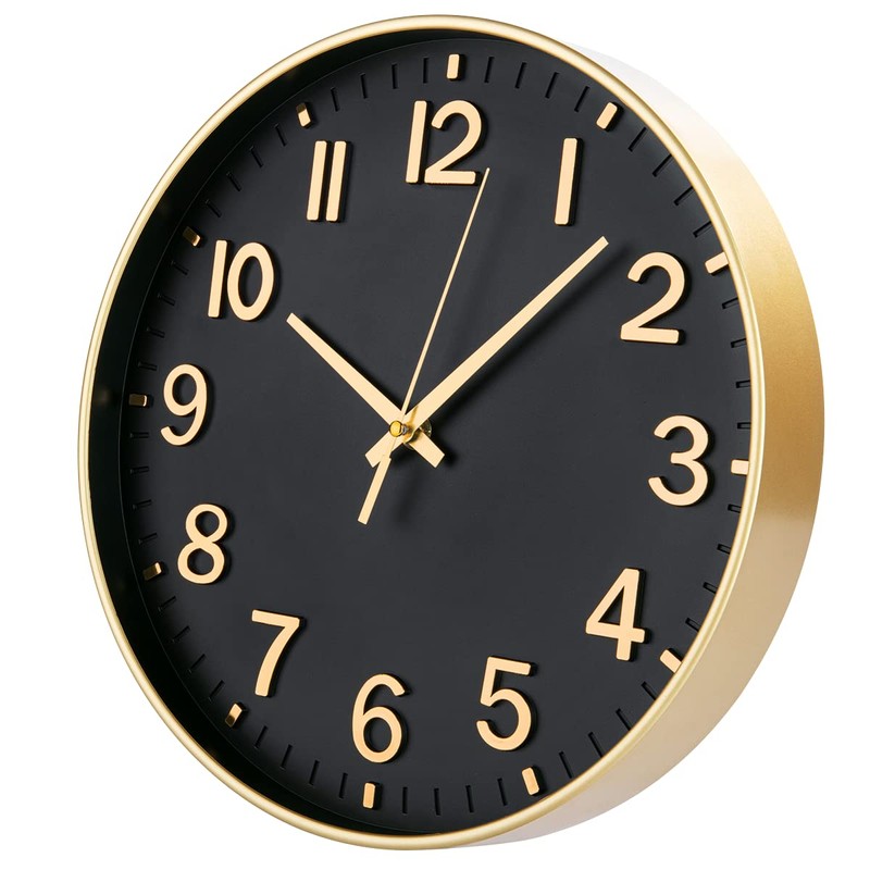 HZDHCLH Wall Clock 12 Inch Silent Non Ticking Clock for