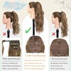 SOFEIYAN Drawstring Ponytail Extension 24 Inch Wavy Curly Clip on