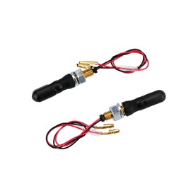 Set of 2 Micro Indicators 12 V LED Smoke Grey for Moped and Motorcycle