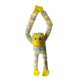 Forest & Twelfth Long Arm Colorful Monkey Stuffed Animal Hanging Monkey Toys, Huggable Long Arm Monkey Plush Jungle Stuffed Animals, Great as Monkey Birthday Decorations, (Rainbow Pastel)