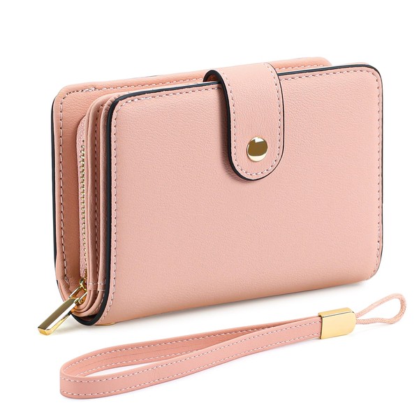 GAEKEAO Small Wallet for Women RFID Blocking Leather Wristlet Purse
