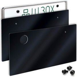 RAVENEOS Photo License Plate Cover Ver03 (Glossy Black, Inlay, Front and Rear 2 Panels)