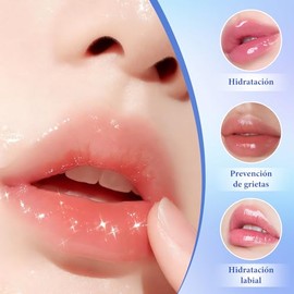 LUHI Labial Hidratante, 8PCS,elaborado con ingredientes de frutas naturales,rico en vitamina E y aceite de coco,y es ideal para labios secos y agrieta