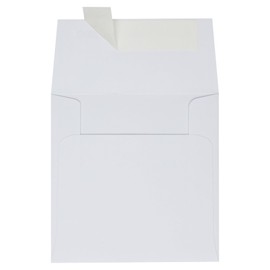 LUXPaper Square Invitation Envelopes | Peel & Press | 4" x 4" | Bright White | 70lb. Text | 500 Qty