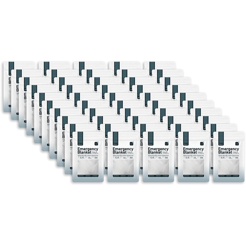 Altland 50 Pack of Emergency Blankets - Bulk Heat Reflective