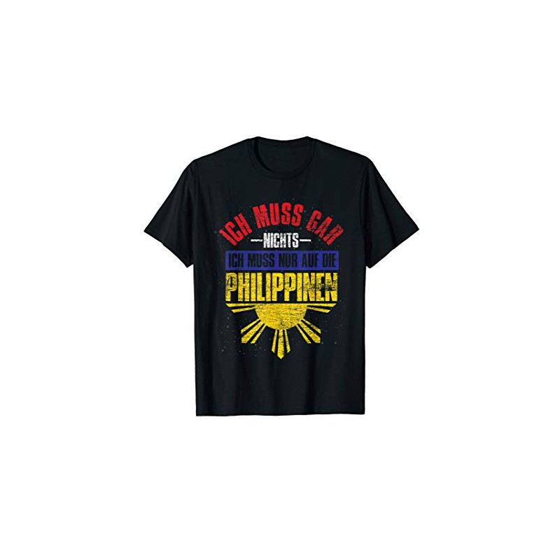 T-Shirt with German Text "Ich muss gar nichts ich muss