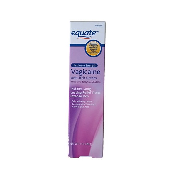 Maximum Strength Vagicaine Anti-Itch Cream, 1oz, by Equate