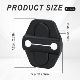EKUWU 6 PCS Car Door Lock Cover Buckle, Compatible with 2018-2025 Jeep Wrangler JL JLU 4XE 392 Sahara Sports Freedom Rubicon X Unlimited, 2020-2025 Gladiator JT, Door Latch Cover Parts Accessories