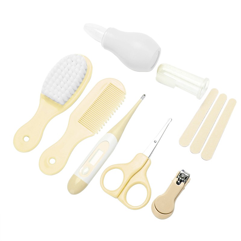 8pcs Convenient Daily Baby Nail Clipper Scissors Hair Brush Comb