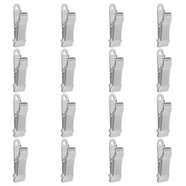 16PCS Metal Mini Clamps Mini Spring Clamp Crocodile Alligator Clips Alligator Clamps DIY Decoration Mini Clip Crocodile Clamps for Work Wire Paper Crafts (Silver)