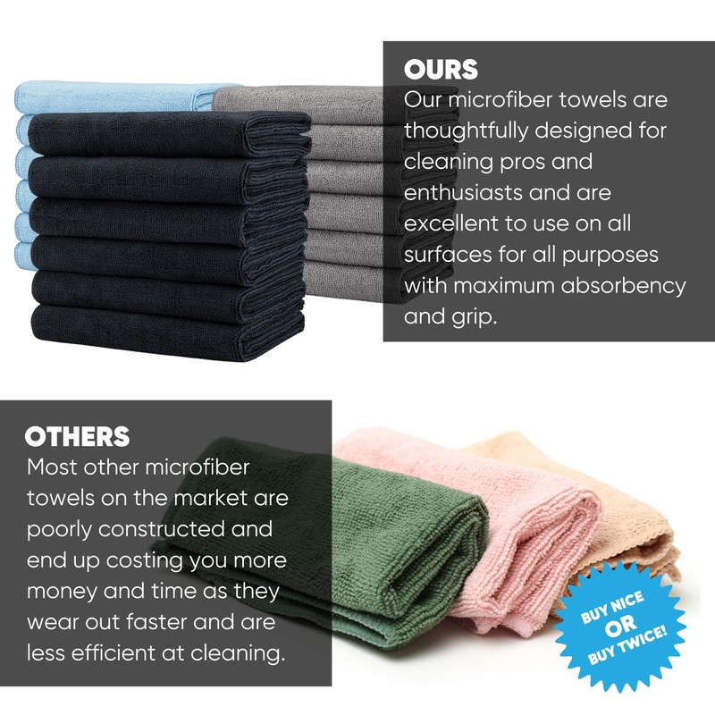 Microfiber Wholesale 16" x 24" Pro Multi Surface Microfiber Towels