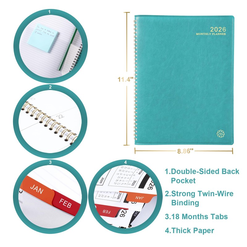 2026 Monthly Planner - 2026 Planner from Jan. 2026 -