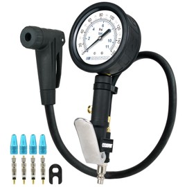 CycloSpirit Universal 3" Dial Inflator for Bicycles and Cars, Air Compressor Attachment