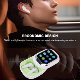 Dpofirs AI Real Time Translator Earbuds 133 Languages, Bluetooth 5.4Translator Earbuds with App Charging Case,Translator for Travel Business Language Learners, Music Calls (White)