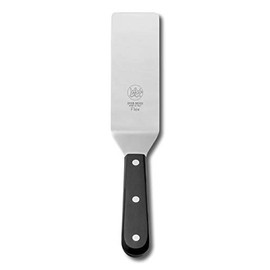 Slim Flexible Stainless Steel Spatula with Tecnopolymer Handle, Black, Triple Riveted
