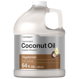 Horbäach Coconut Oil for Cooking | Liquid | 64 oz | Fractionated & Unflavored | Keto Friendly | Vegetarian, Non-GMO & Gluten Free