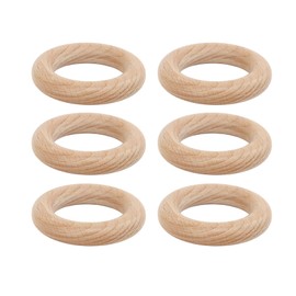 Wood Rings, Durable Wooden Ring 30Pcs for Decoration (7cm)