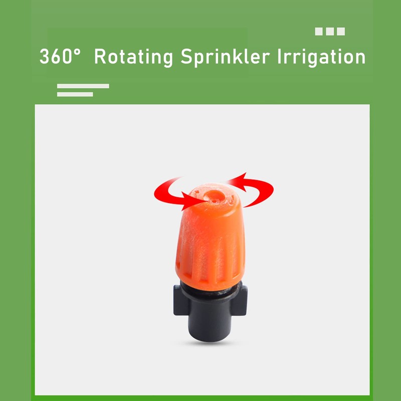 DLBX Orange Micro Sprinkler Watering Device with Two Way Connector,