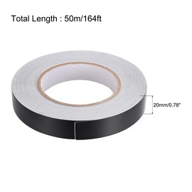 sourcing map Aluminum Foil Tape Black Matte Tape Non Reflective 20mmx50m/164ft for HVAC, Sealing, Patching Hot and Blocking Light