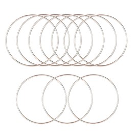 Pocoxll 10 pcs 6 Inch Metal Hoops for Crafts,Wire Wreath Frame Floral Hoop Rings for Centerpiece and DIY Projects(Silver)