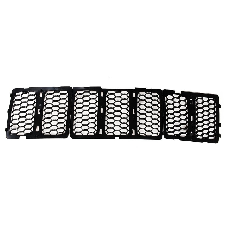 Savadi-Car 7PCS Black Front Grille Inserts Trim Mesh Kit For