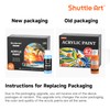 Shuttle Art Acrylic Paint, 42 Colors Acrylic Paint Set with