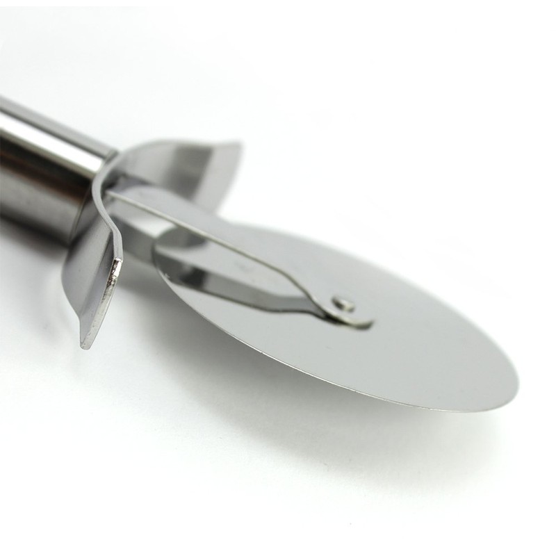 com-four® 3-Piece Pizza and Pasta Set, Stainless Steel, Serving Tongs,