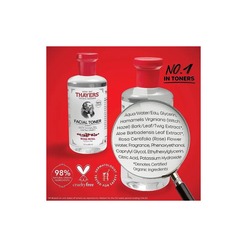 Thayers Tónico Facial Hidratante Pétalos De Rosas Pack 2unid Momento