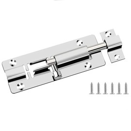 4 Inches Door Bolt Lock Stainless Steel Door Latch Sliding Lock with Screws Barrel Door Lock Bolts Latch for Indoor and Outdoor