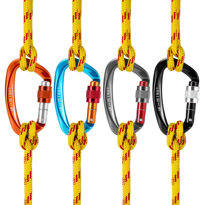 [通拓商品]24KN Non-locking Straight Gate Carabiner 25KN Twist Gate Carabiner Heavy