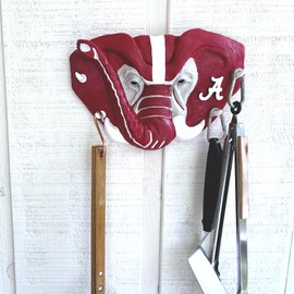 College Bronze Alabama Crimson Tide Storage and Organization Wall Hook Rack