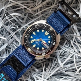 HEMSUT Wide Nylon Hook & Loop Watch Band with Metal Buckle, Quick Release 20mm/22mm for Outdoor Sports Smartwatches