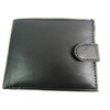 GENTS LEATHER WALLET AND CHAIN (086) (BLACK)