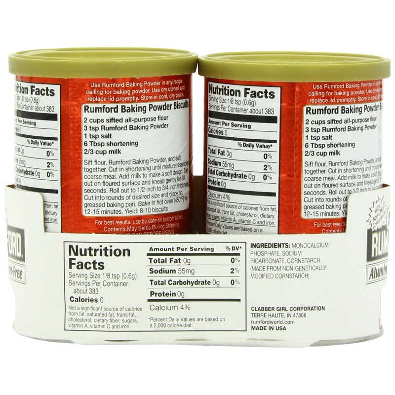 Rumford Baking Powder, 8.1 Ounce (Pack of 2)