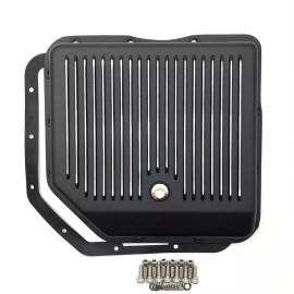 SPP GM Transmission Oil Pan TH350 Turbo 350 Stock Capacity Die Cast Aluminum Black