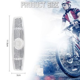 4 PCS Bicycle Wheel Spoke Reflectors,Bikes Wheel Reflectors,Bicycle Safety Warning Reflector Road,Reflective Bikes Clip,Bike Accessories for Mountain Bike Decoration Night Riding (White)