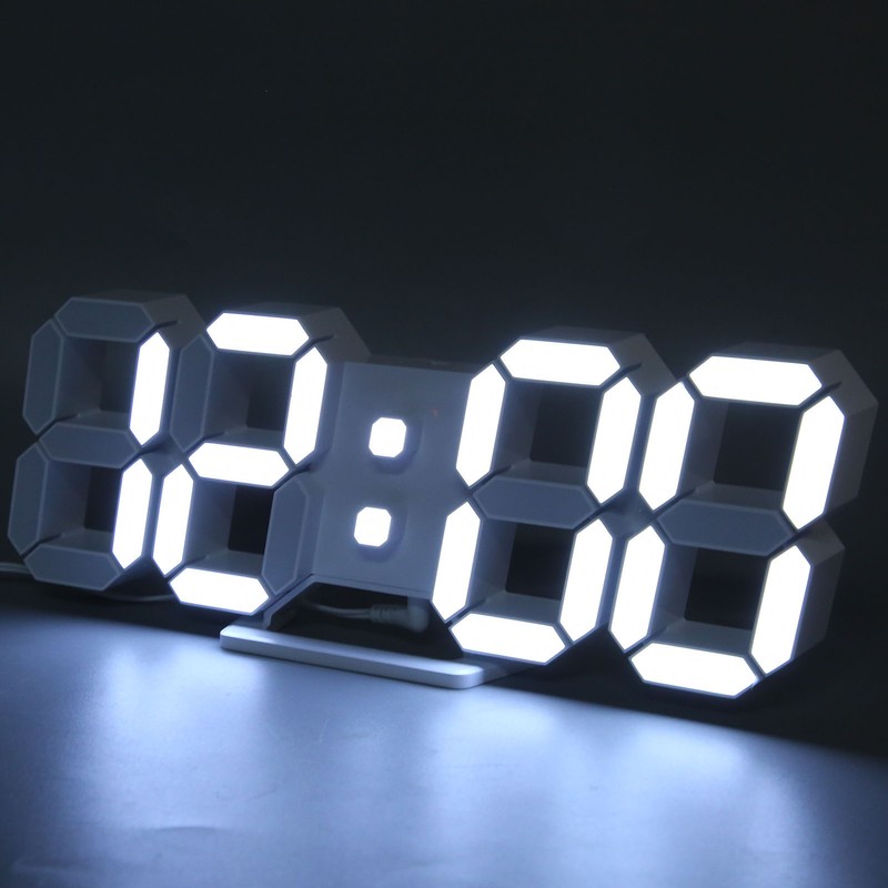 3D LED Wall Clock Brightness Adjustable Innovative 3D Table Wall
