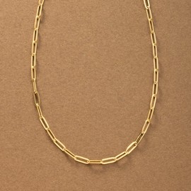 Cream Dot Necklace, Women's, Popular, Stainless Steel, Surgical Stainless Steel, Oval, Short Chain, Oval Chain, Stainless Steel