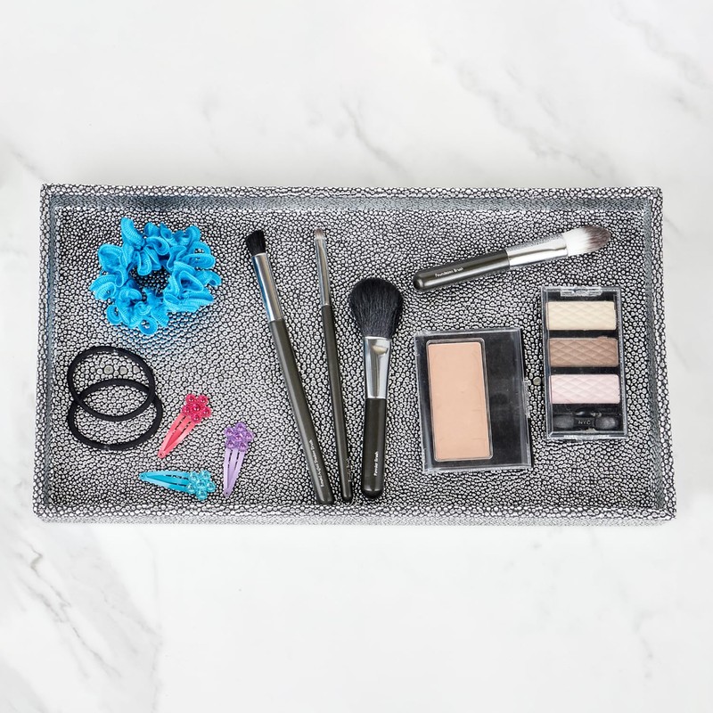 Home Basics Plastic Vanity Tray for Jewelry, Make up, Perfume,