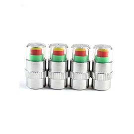 Vaguelly 4pcs Tire Pressure Monitor Valve Stem Caps Color-Coded Pressure Indicator Easy Install Warning Caps for Suvs Cars and Bikes