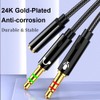 Warmstor 2-Pack Headphone Splitter for Computer 3.5mm Female to 2