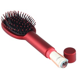 Evergreen Labs Hair Brush with Secret Compartment - Money Hiding, Key Hide, Travel Hair Brush - Discreet Money Box for Valuables - Can Safe - Hidden Safe - Beach Safe - Red