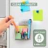 Clear Adhesive Wall Storage Bins, Large 4 Pack Cabinet Door