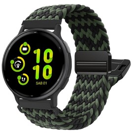 Yeahxing Compatible with Galaxy Watch 3 45 mm/Galaxy Watch 46 mm Bands/Gear S3 Frontier, 22 mm Magnetic Braided Stretch Band Bracelet for Women Men