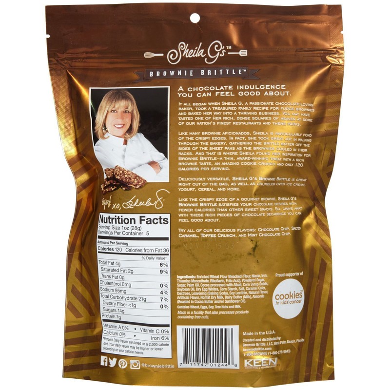 Sheila G's, Brownie Brittle Toffee Crunch, 5 oz