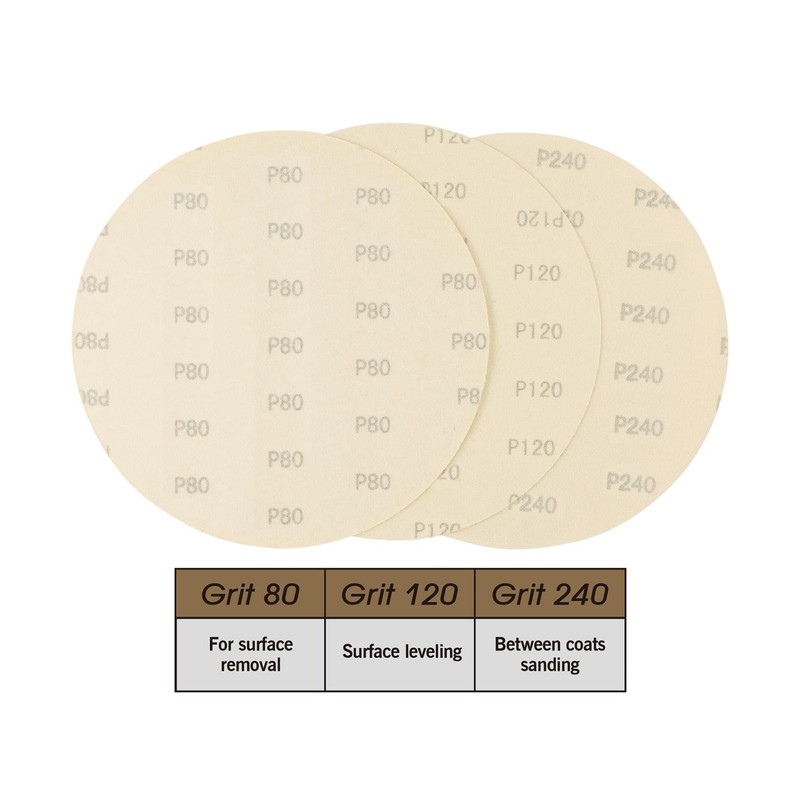 ROLLINGDOG Sandpaper Sheets - 18PC (80,120,240 GRIT) Hook&Loop Sanderpaper for
