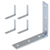 4X 100mm Large L Shaped Corner Braces - Zinc Plated