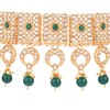Efulgenz Conjunto de joyería india, gargantilla Kundan de perlas de