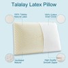 Talalay Latex Pillow, Medium Soft Latex Foam Pillow for Sleeping,